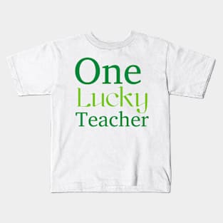 'One Lucky Teacher' St. Patrick's Day T-Shirt Kids T-Shirt